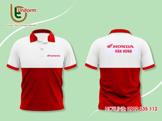 Thiết kế áo thun quảng cáo cổ trụ cty Hondaa