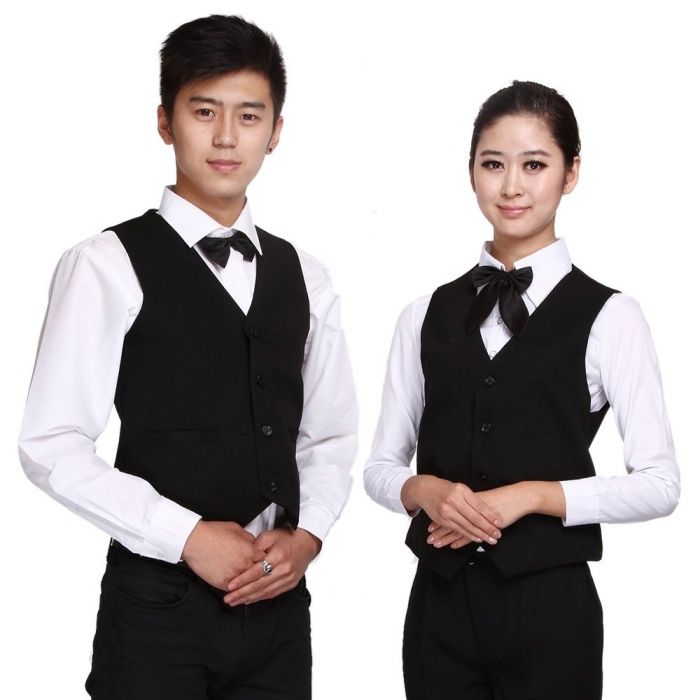 May đồng phục nhà hàng khách sạn 5 sao cho nhân viên phục vụ
