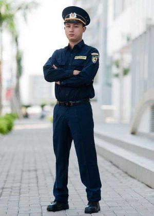 mẫu đồng phục bảo vệ màu xanh đen đẹp