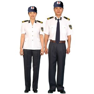 mẫu đồng phục bảo vệ màu trắng