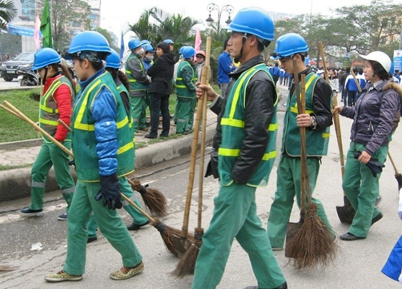 Đồng phục công nhân vệ sinh