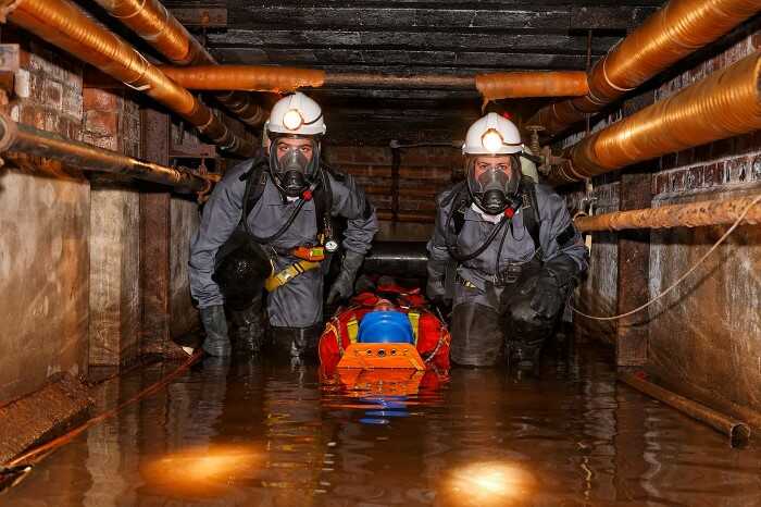 Máy hỗ trợ thở cho công nhân làm việc dưới đường hầm