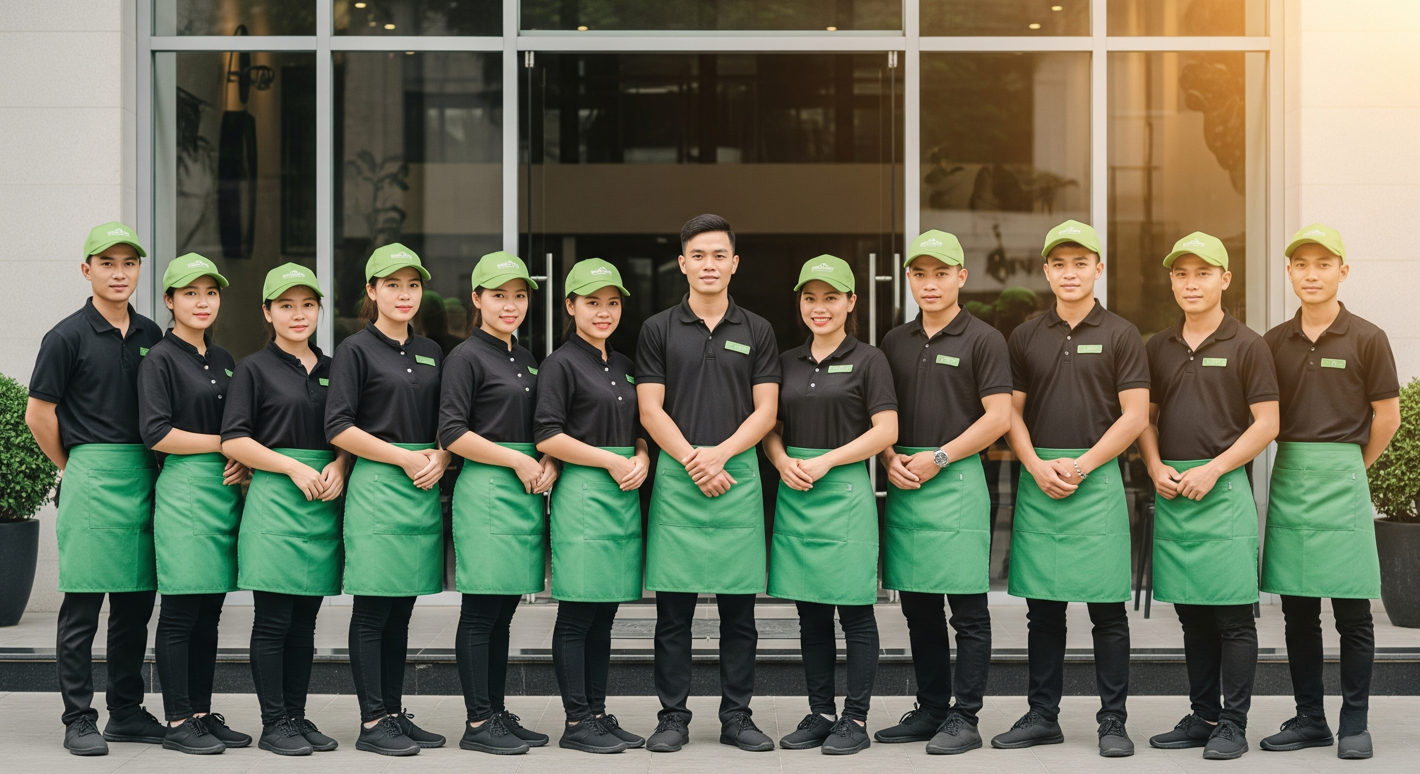 đồng phục tạp dề quán cà phê, nhà hàng, quán trà sữa